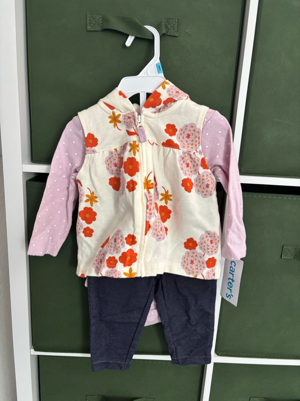 Carter's Baby 3-Piece Set in Pink, Cream & Navy